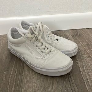 White vans with leather trim